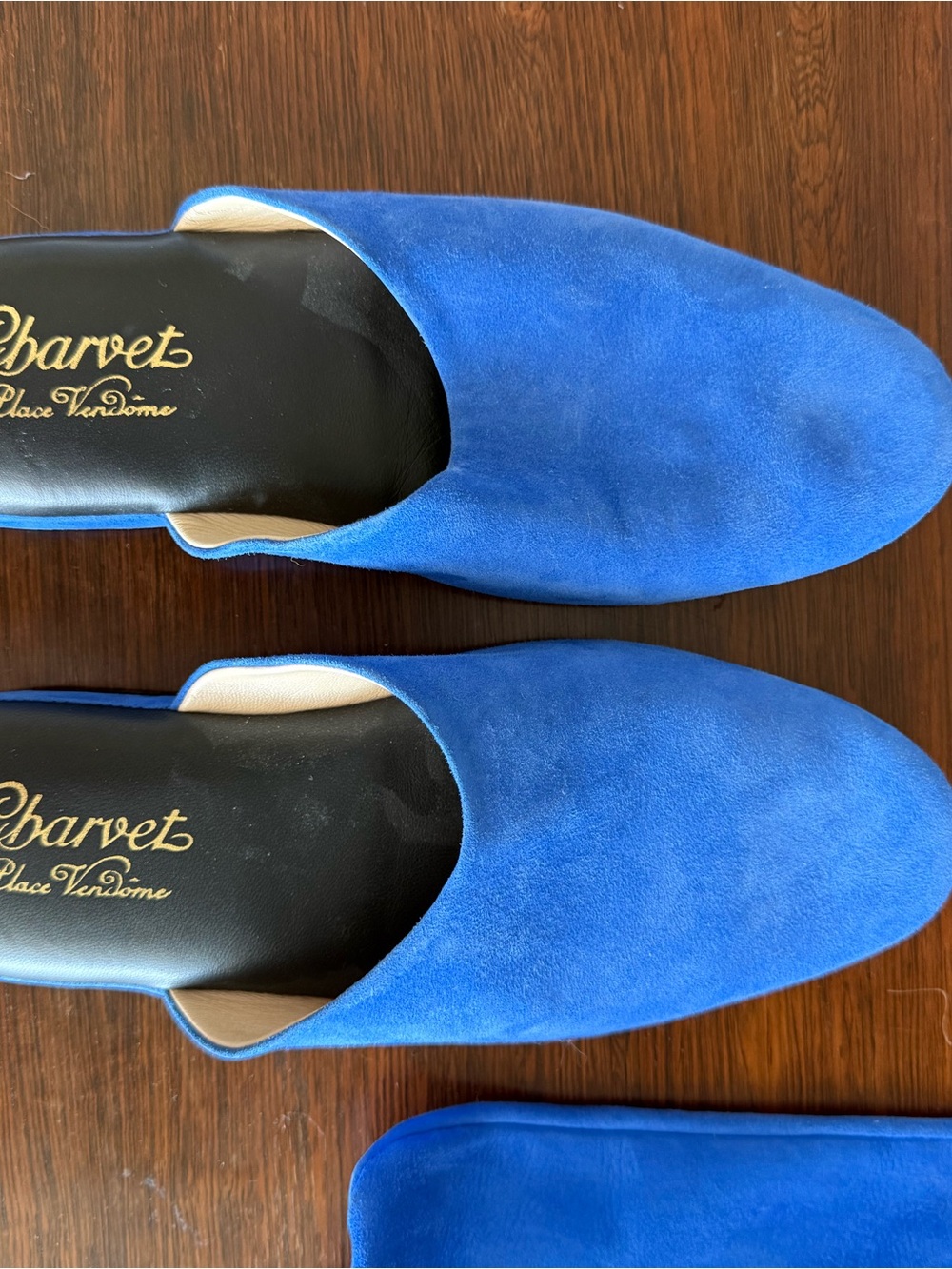 Charvet Royal Blue Suede slippers